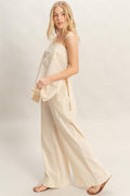 Spaghetti Strap Top & Wide-leg Pants Set