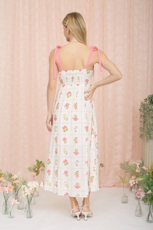 Amalfi Scalloped Tie Midi Dress