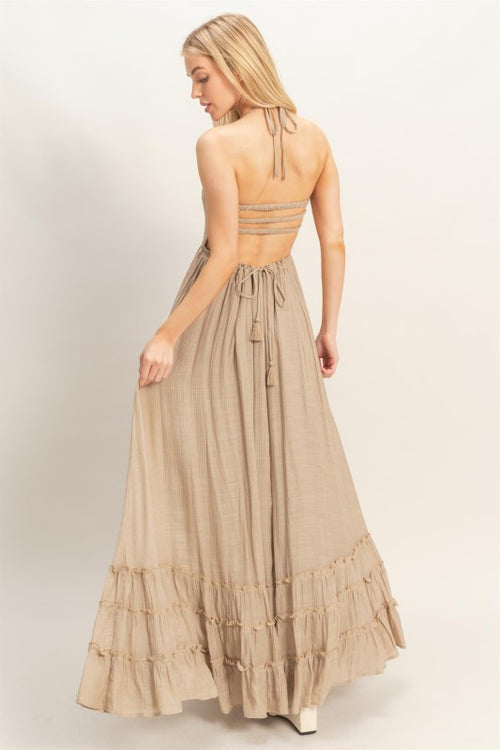 Boho Halter Maxi Dress