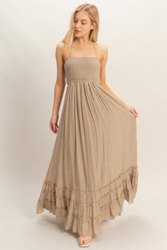 Boho Halter Maxi Dress